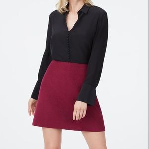 Club Monaco Centie Wool Mini Skirt Cranberry Red Size 2